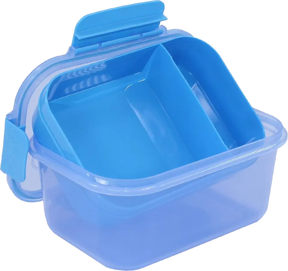 M-Design Lunch Box, 1.1 L, Clips, Blue, Model 6439