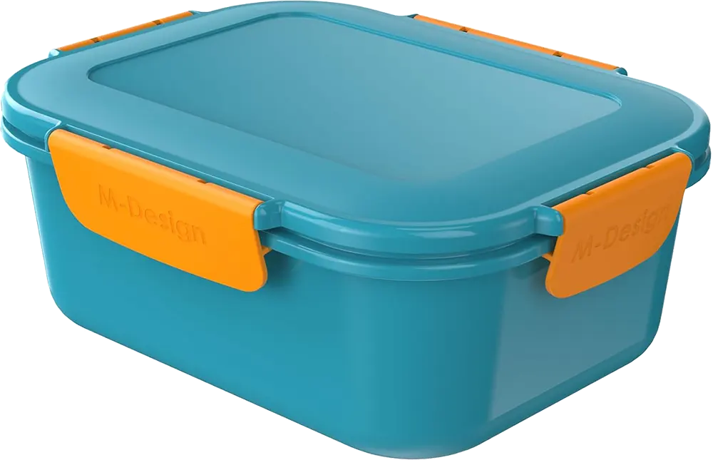 M-Design Lunch Box, 2.1 L, Clips, Turquoise, Model 75118