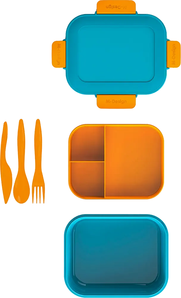 M-Design Lunch Box, 2.1 L, Clips, Turquoise, Model 75118