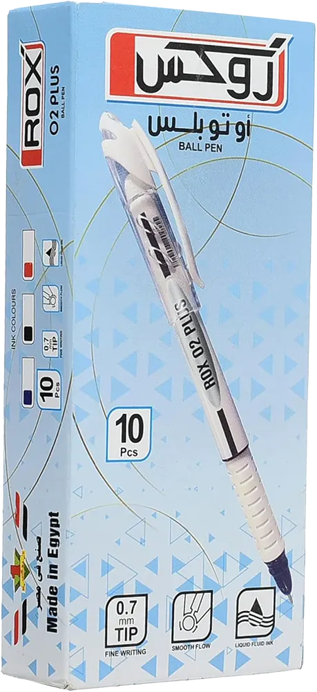 Rox O2 Plus Ballpoint Pen, 0.7 mm, Blue