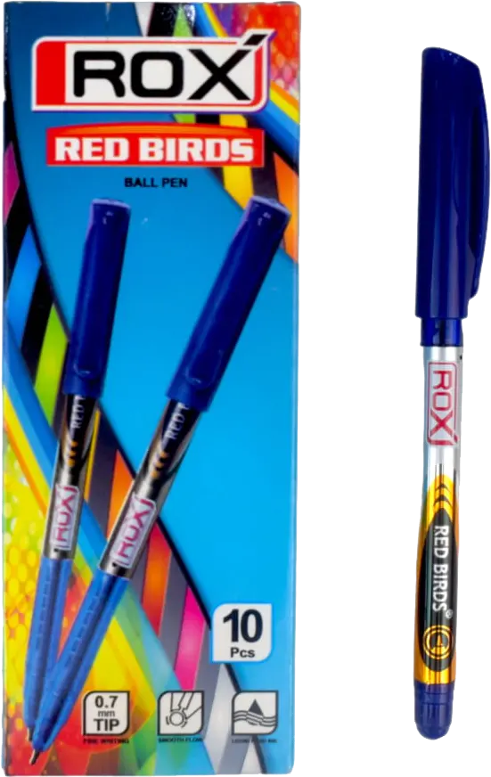 Rox Red Birds Ballpoint Pen, 0.7 mm, Assorted Colors