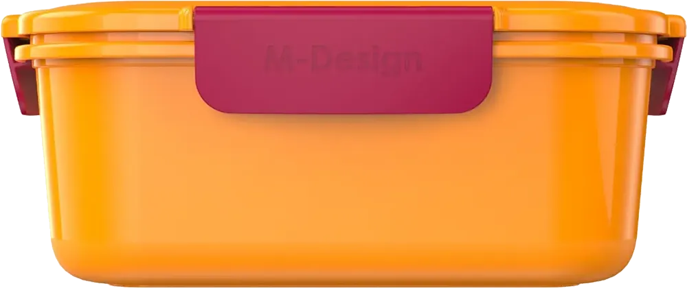 M-Design Lunch Box, 1.6 L, Clips, Orange, Model 75114