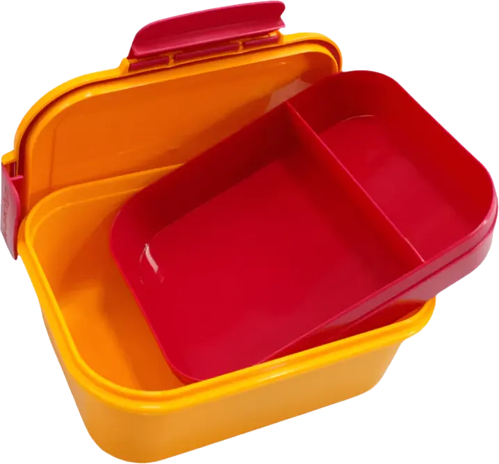 M-Design Lunch Box, 1.6 L, Clips, Orange, Model 75114