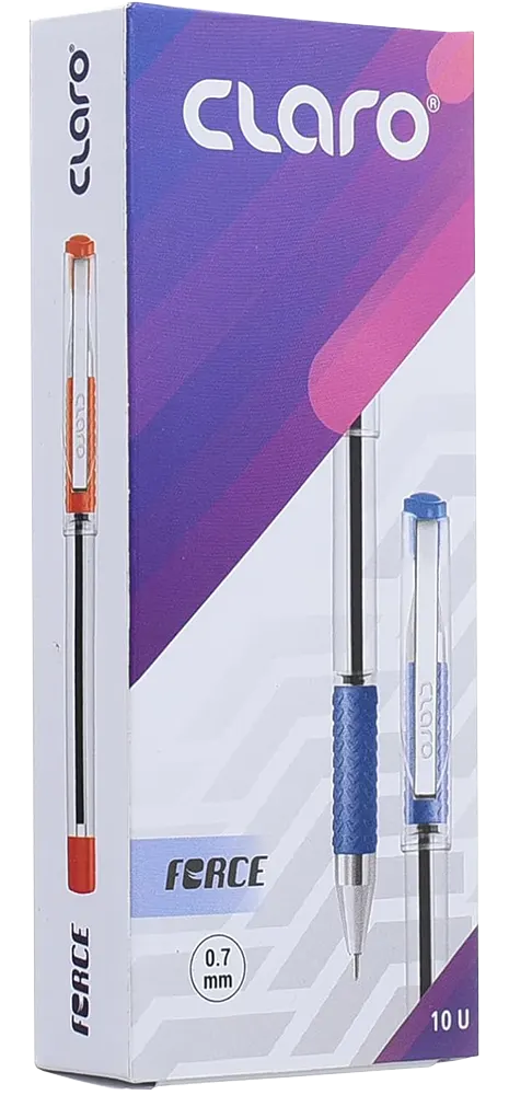 Claro Force Ballpoint Pen, 0.7 mm, Blue
