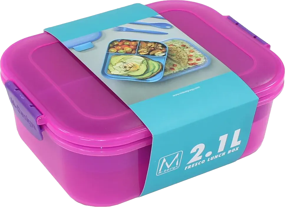 لانش بوكس ام ديزاين، 2.1 لتر، كلبس، فوشيا، موديل 6446