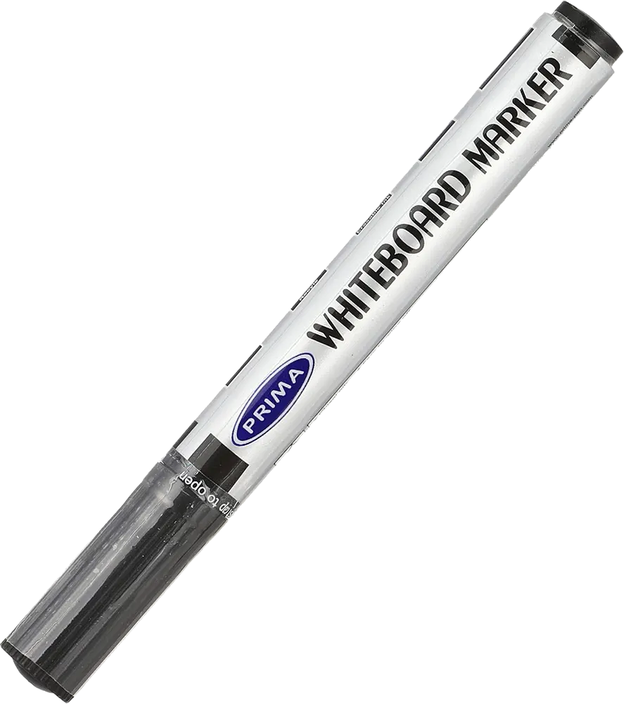 Prima Whiteboard Marker, Chisel Tip, Black