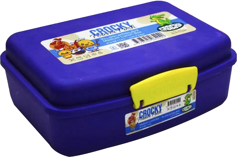 Crocky Lunch Box Plastic 1.4L, Airtight, Multicolor