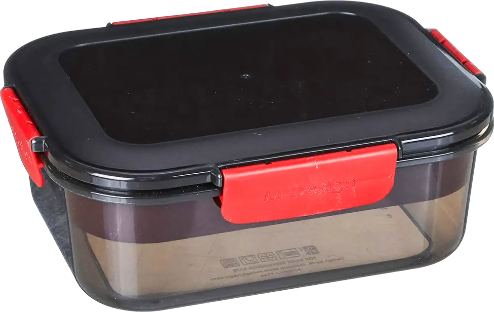 لانش بوكس ام ديزاين، 2.1 لتر، كلبس، أسود، موديل 6447