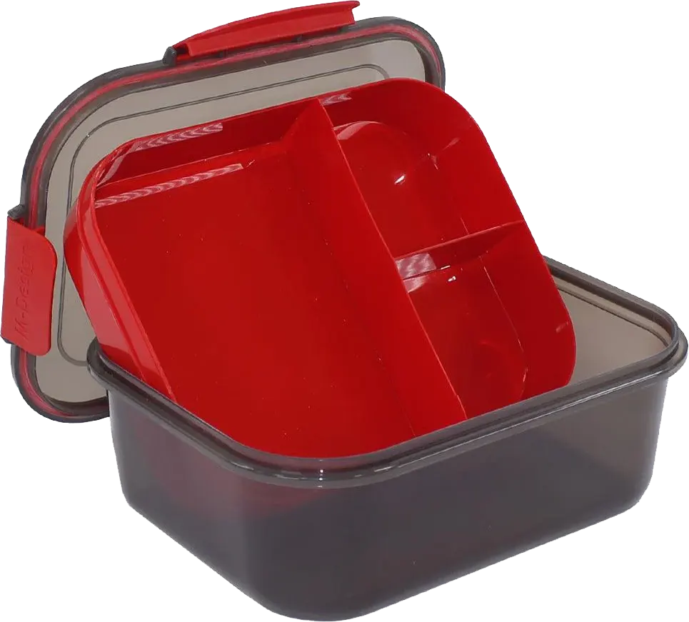 لانش بوكس ام ديزاين، 2.1 لتر، كلبس، أسود، موديل 6447