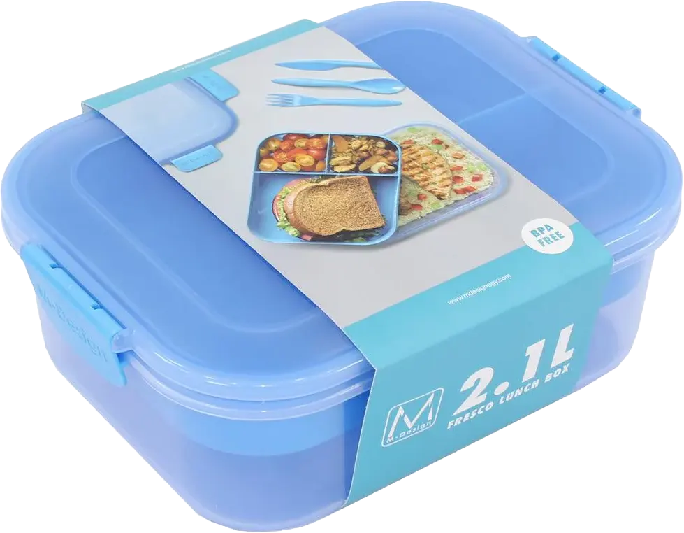 لانش بوكس ام ديزاين، 2.1 لتر، كلبس، أسود، موديل 6445