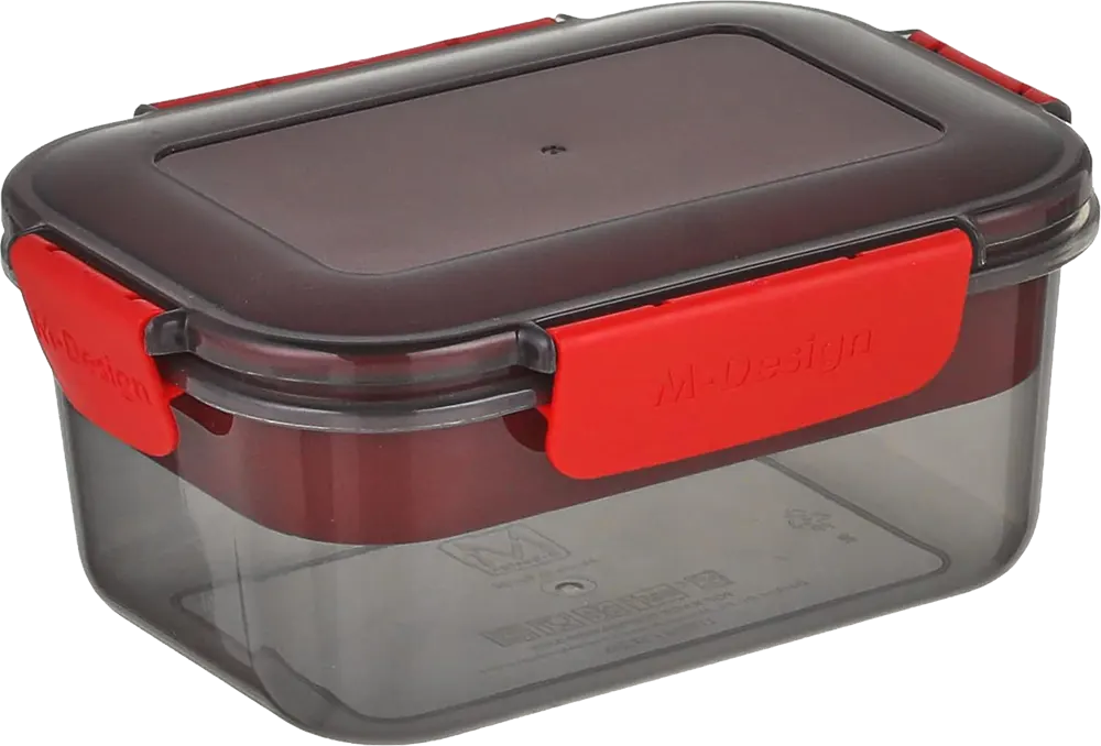 M-Design Lunch Box, 1.1 L, Clips, black, Model 6441