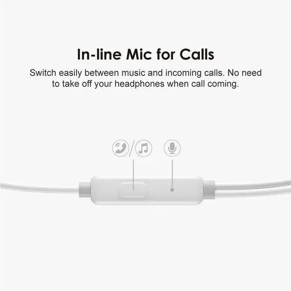 سماعة أذن سلكية هالو 2 إس من اورايمو ، موصل 3.5 ملم ، أبيض ، OEP-E21P