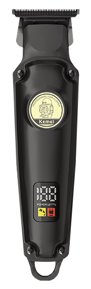 ماكينة حلاقة شعر كيمي لاسلكية للرجال ، شاشة ال اي دي  ، قابلة لأعادة الشحن ، أسود ، KM-2371