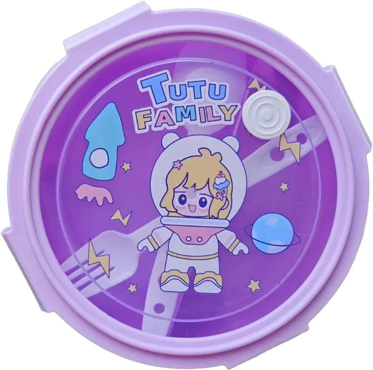 Tutu Family Lunch Box with Water Bottle, Multicolor, Model 529
