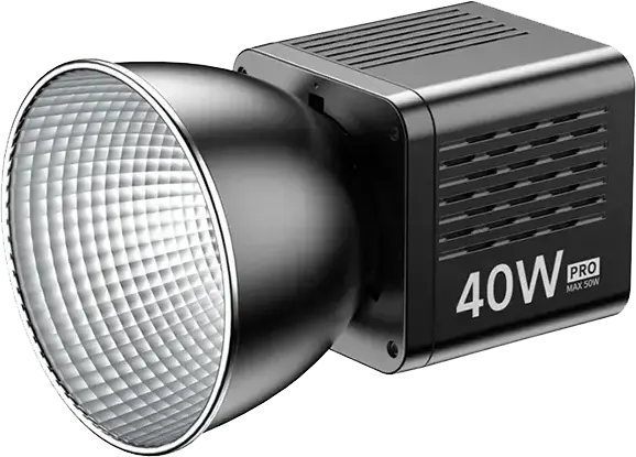 ULANZI LED Video Light, 40W Pro, 6500k, Bi-Color Lighting, Type-C Charging Port, Black, L023