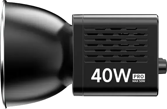 ULANZI LED Video Light, 40W Pro, 6500k, Bi-Color Lighting, Type-C Charging Port, Black, L023