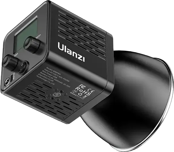 ULANZI LED Video Light, 40W Pro, 6500k, Bi-Color Lighting, Type-C Charging Port, Black, L023