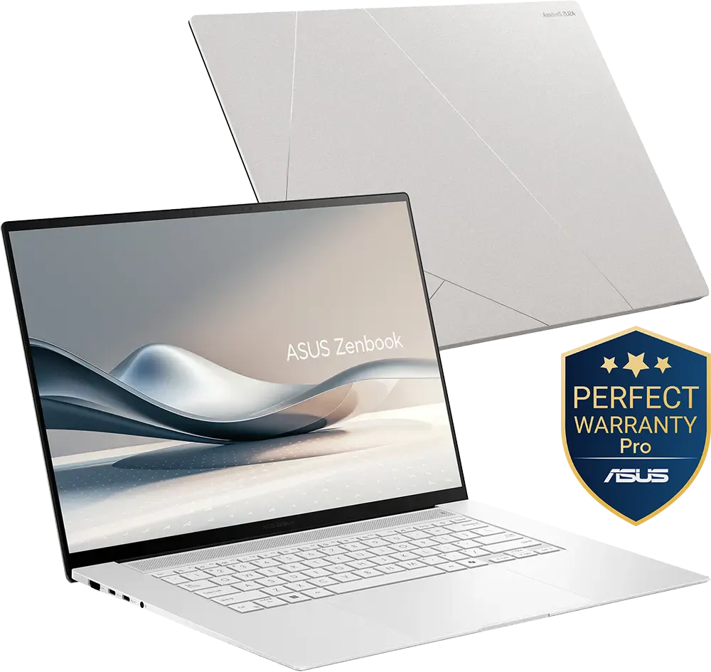 Laptop Asus Zenbook S 16 OLED UM5606WA-RJ288W AMD RYZEN AI 9 HX 370, 32GB RAM, 2TB SSD Hard Disk, AMD Radeon™ 890M Integrated Graphics Card , 16.0" OLED Display, Windows 11 Home, Scandinavian White