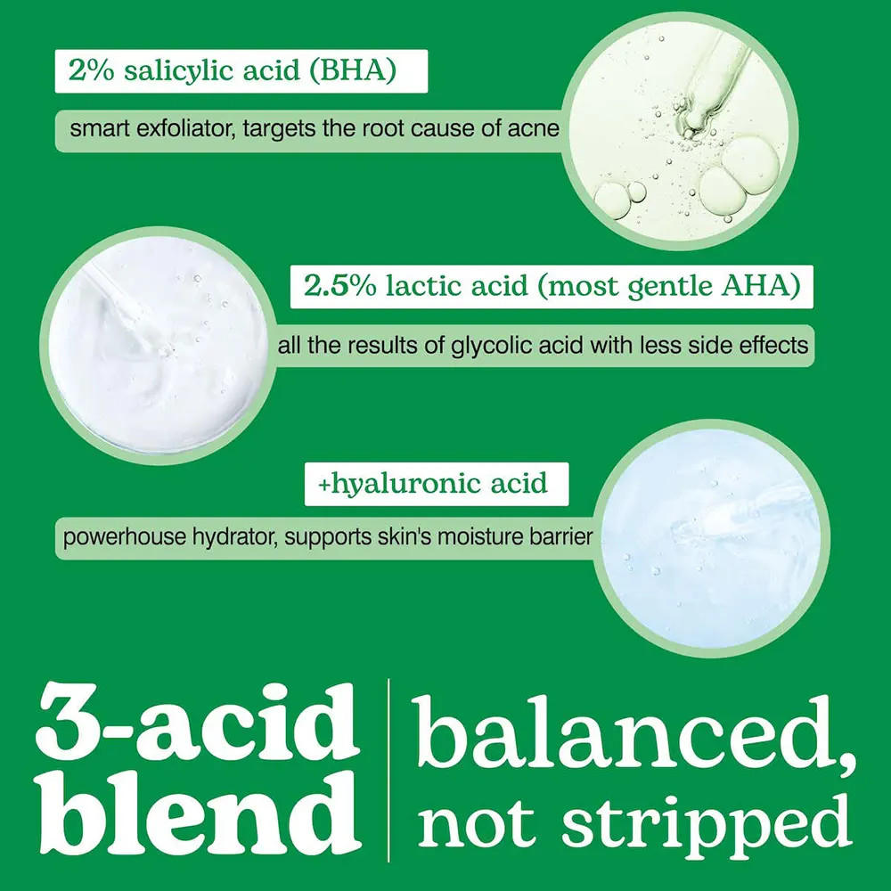 سيروم التحكم في افراز الدهون وموازنة البشرة بحمض الساليسيليك وحمض اللاكتيك من بيزلين، 30 مل