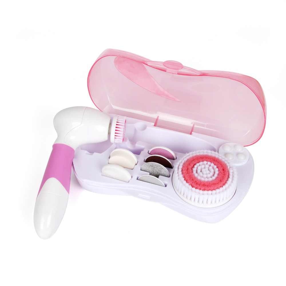 Cnaier Cleansing Brush Massage Electrical Sonic Rotation Face Cleaner & massager, White AE-8288B