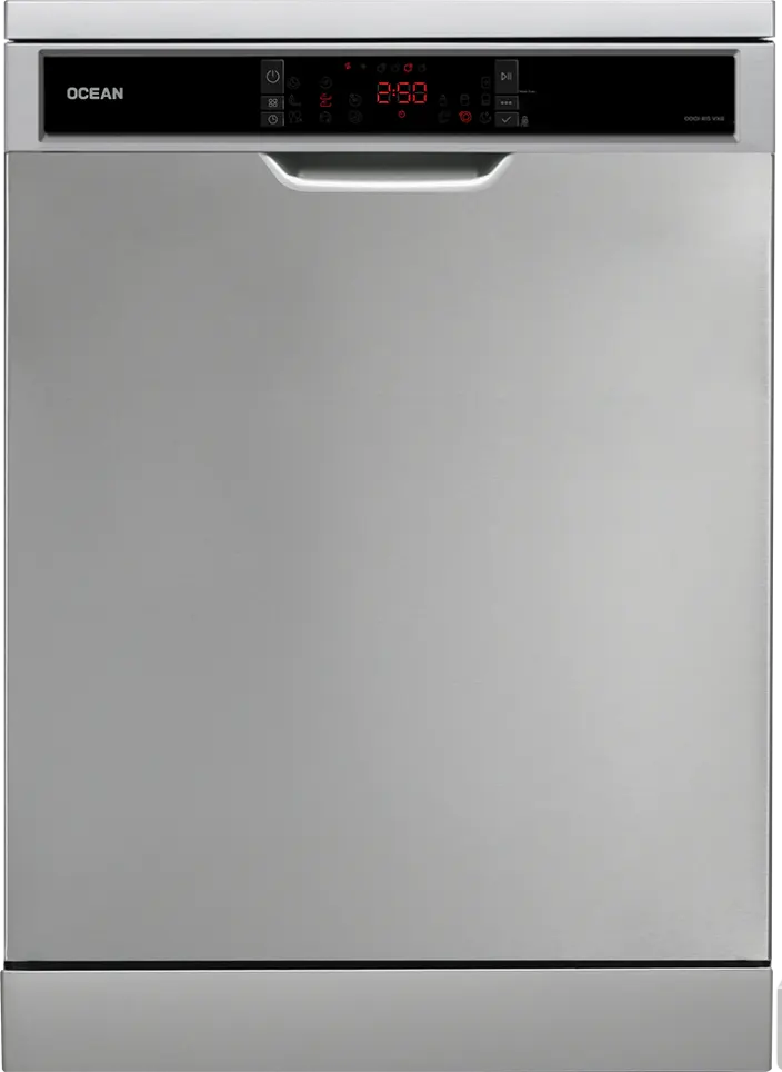 غسالة أطباق اوشن ،60 سم، 15 فرد، 8 برامج ، شاشة ديجيتال ، انفرتر، تجفيف تربو، استانلس ستيل، ODOI815VXB
