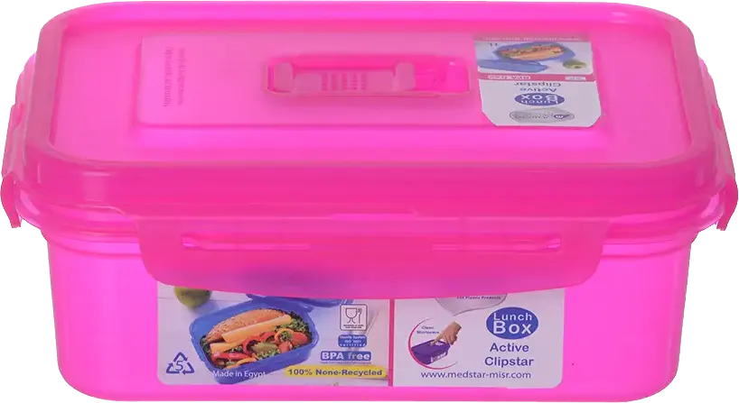 Medstar Plastic Lunch Box , 1 Liter, Fuchia