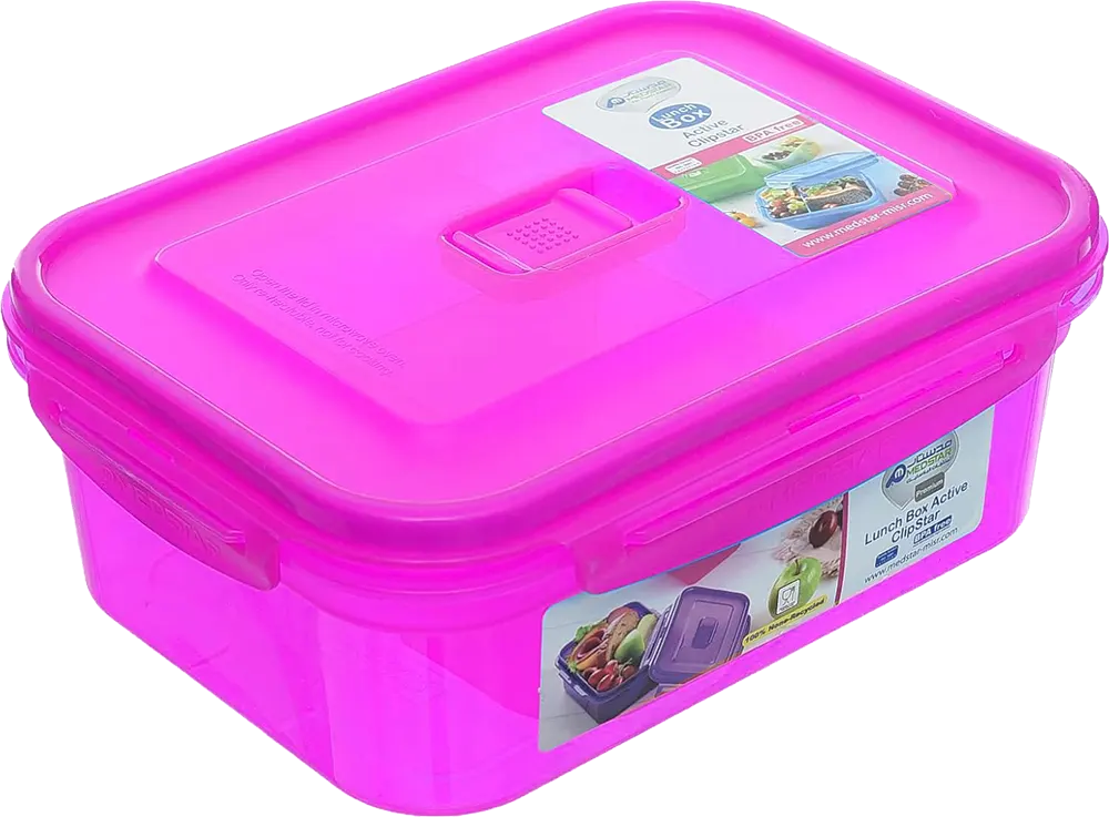 Medstar Plastic Lunch Box , 1 Liter, Fuchia