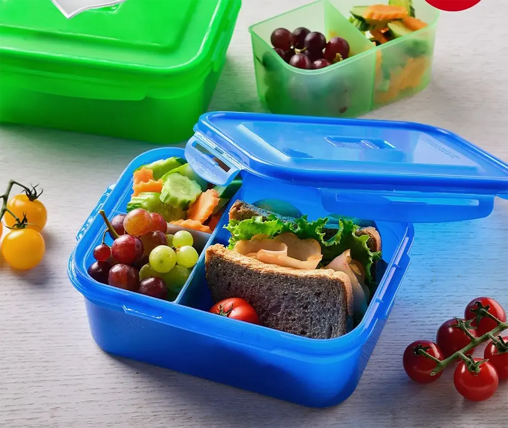 Medstar Plastic Lunch Box , 1 Liter, Blue