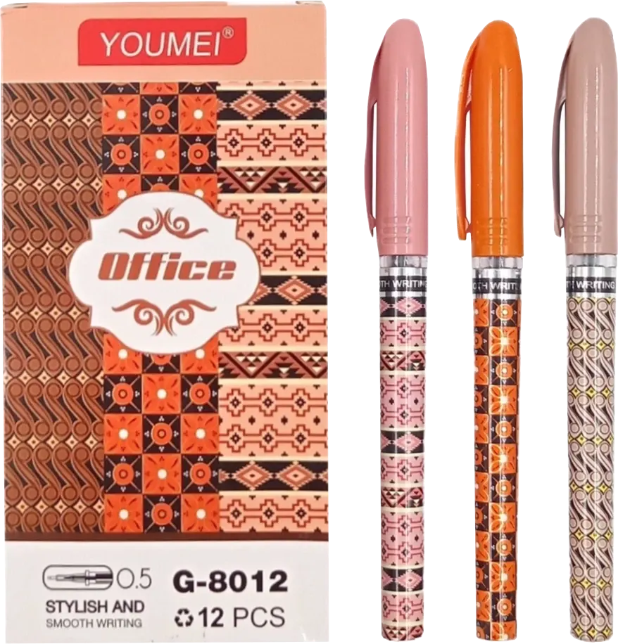 YOUMEI Gel Pen, 0.5 mm, Assorted Shapes, G-8012