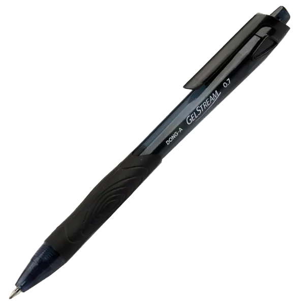 Dong-A Gel Pen, Quick Dry, 0.7 mm, Black, Gel Stream