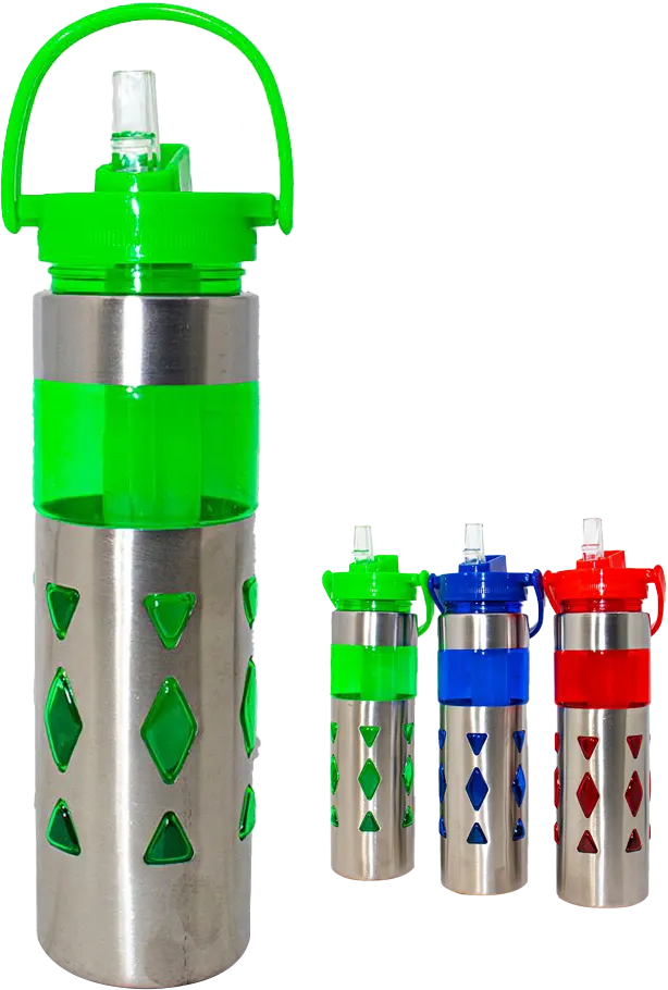 زجاجة مياه رياضية 700 مللى، انبوب ثلج داخلي، شاليمو مدمج، هيكل اكريلك * استانلس ستيل، متعددة الألوان، موديل 42-150