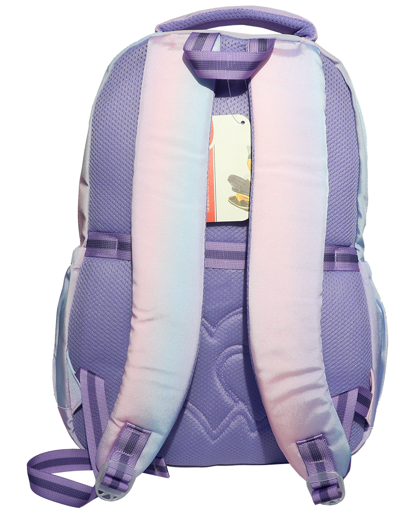 شنطة ظهر مدرسية مومولي للبنات ، مزينة بترتر - بينك