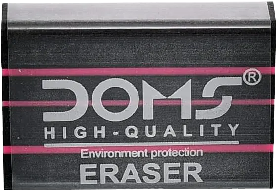Doms Rectangular Eraser, Black, No. 230