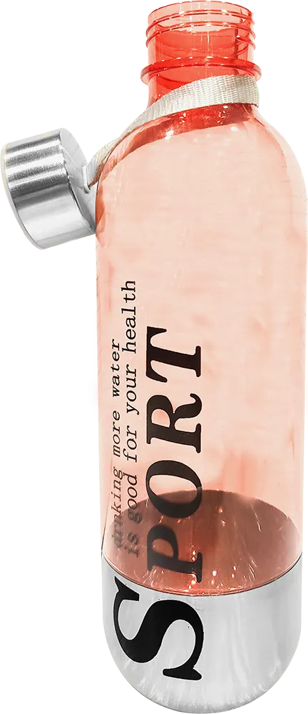 Sport Water Bottle 800ml, Plastic * Stainless Steel, Multicolor, Model 42-138