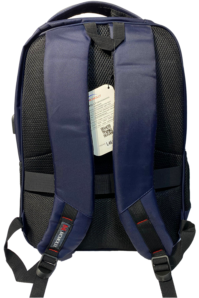 Momolly College and Laptop Bag, Water Resistant, Navy