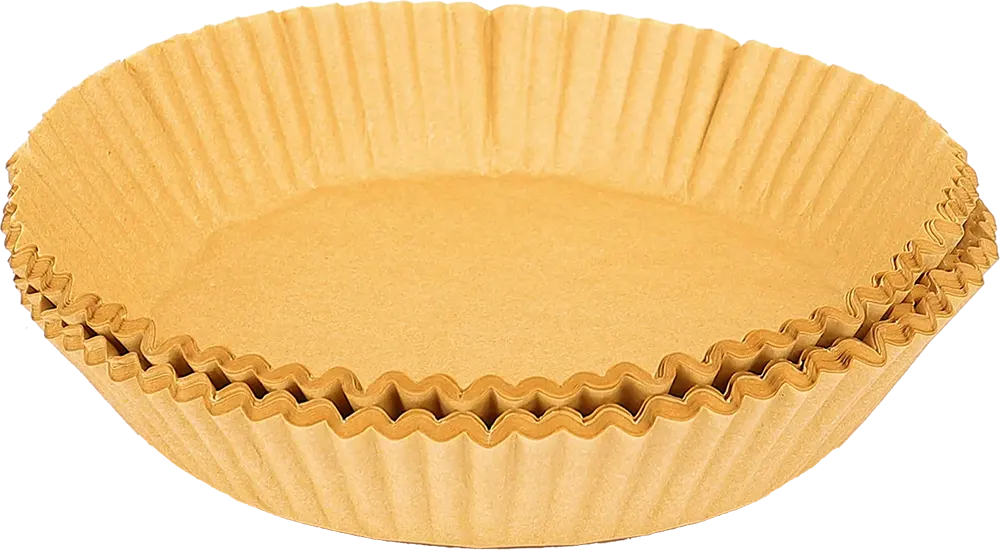 ورق قلاية هوائية غير لاصق دائري الشكل، 16 سم، مجموعة من 30 قطعة، بني