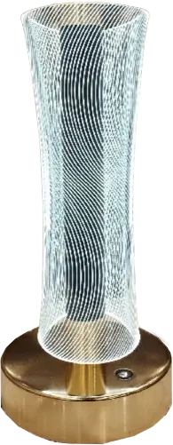 اباجورة طاولة صغيرة وناسة، غلاف اكريلك شفاف، قاعدة معدنية، أشكال متعددة،  24-106