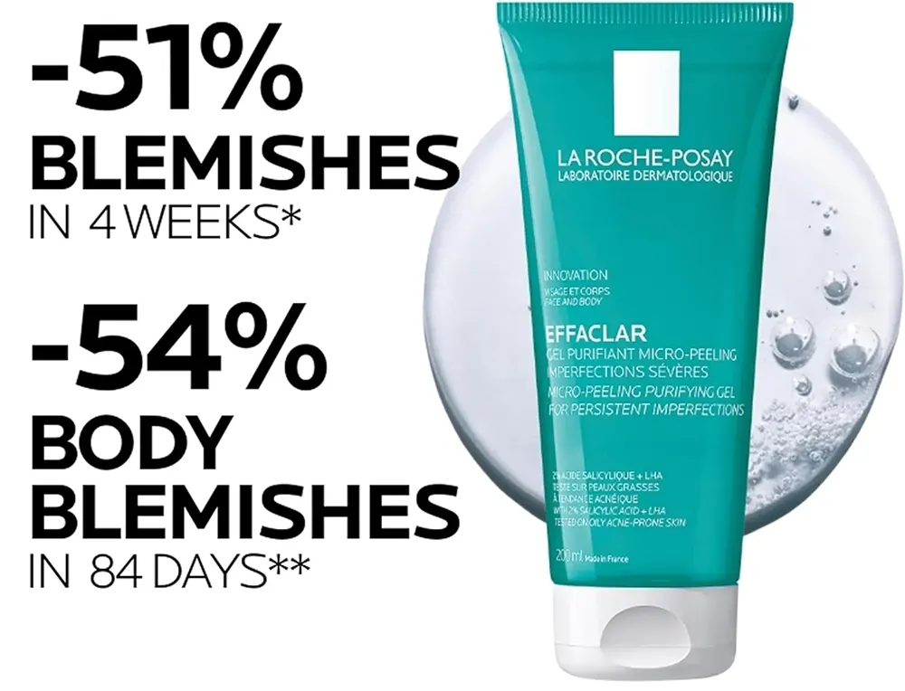 غسول ايفاكلار جل مايكرو بيلينج المنقي من لاروش بوزيه، 200 مل