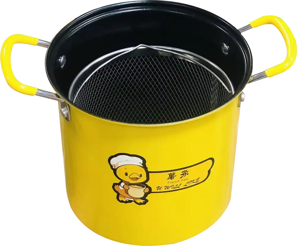 Pot With Net 3L , Pyrex Lid And Stainless Steel Handle, Yellow