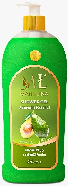 Marolina Shower Gel Avocado Extract, 1000 Ml .
