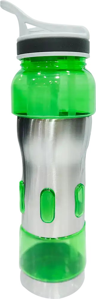 Sports Water Bottle 700ml , Built-in Ice Tube, Built-in Chamois, Acrylic * Stainless Steel Body, Multicolor, Model 42-146