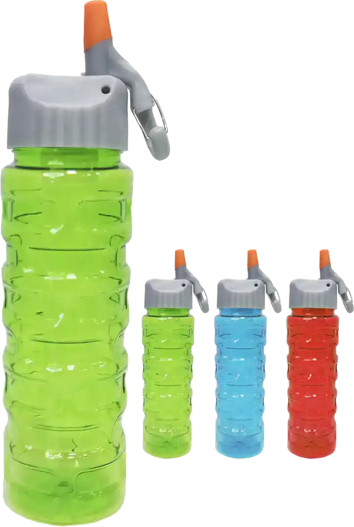 Sports Water Bottle 700ml , Built-in Ice Tube, Built-in Chamois, Plastic Body, Multicolor, Model 42-129