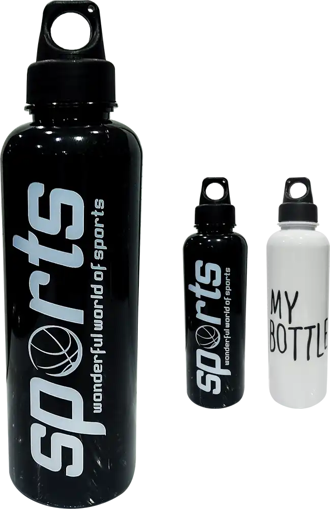 My Bottle Square Sports Water Bottle, Plastic, 750ml, Assorted Colors, 42-140