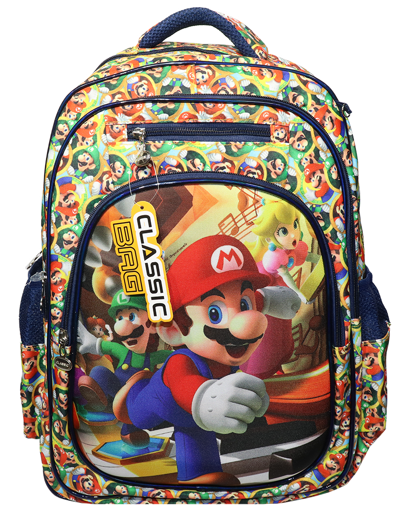 طقم شنطة ظهر مدرسية كلاسيك 3*1 ، مع لانش باج و مقلمة ، متعددة الأشكال