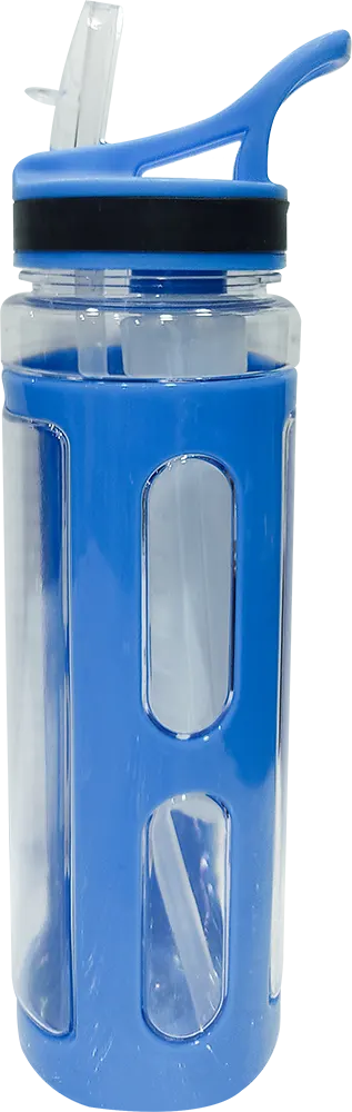 Sports Water Bottle 700ml , Inner Ice Tube, Matte Plastic,Built-in Chamois, Multicolor, Model 42-153