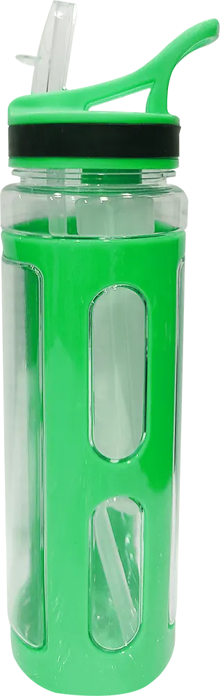 Sports Water Bottle 700ml , Inner Ice Tube, Matte Plastic,Built-in Chamois, Multicolor, Model 42-153