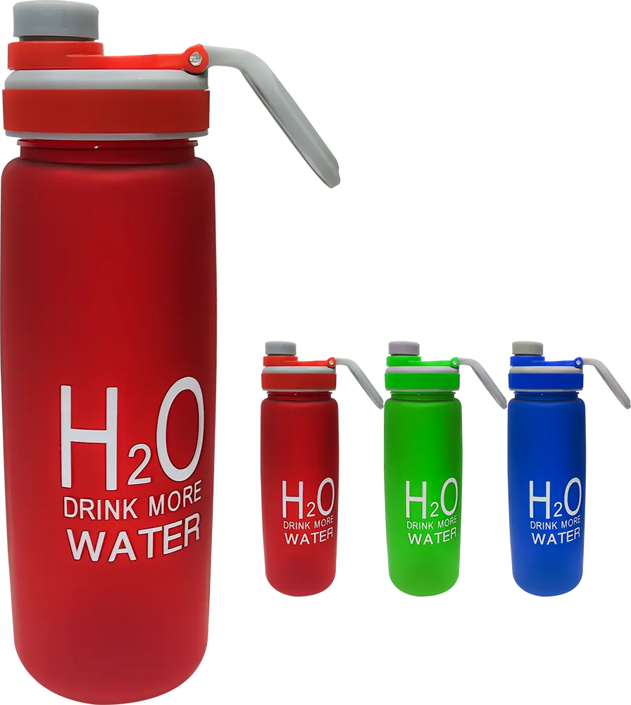 Sports Water Bottle 700ml , Inner Ice Tube, Matte Plastic, Multicolor, Model 42-127