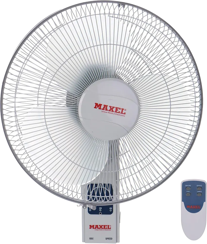 مروحة حائط ماكسيل، 16 بوصة، ريموت كنترول، أبيض، FB-40YTYS