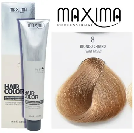 صبغة شعر من ماكسيما، 8 اشقر فاتح طبيعي، 100 مل