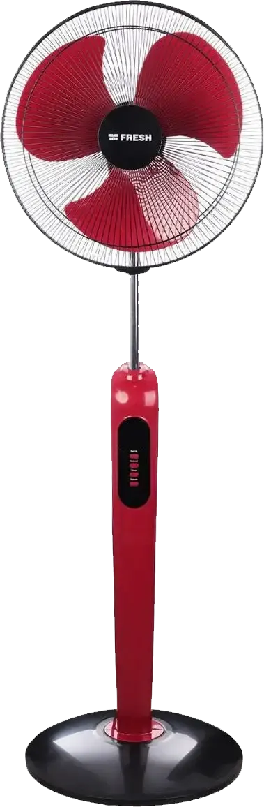 مروحة ستاند فريش توب، 16 بوصة، 3 ريشة، 3 سرعات، أحمر